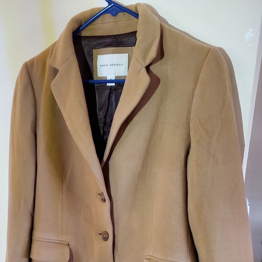 Banana Republic Tan Wool Trench.